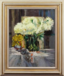 CHARLES SWYNCOP Still life with white flowers